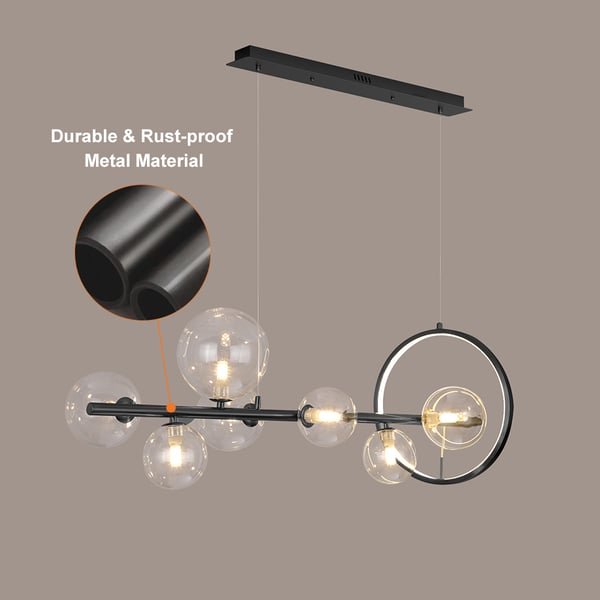 Glass Ball Modern Kitchen Island Lighting – Kitchen Light Fixtures - View 13