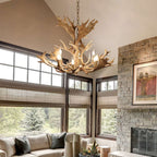 rustic antler chandelier light fixture