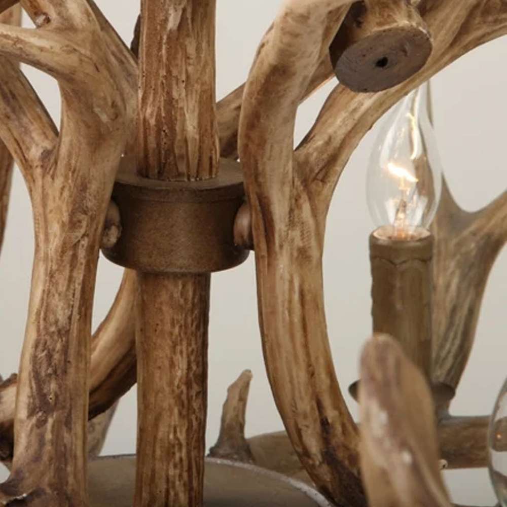 lodge style antler chandelier