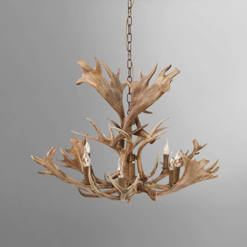 farmhouse faux antler light