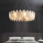 glass shade chandelier