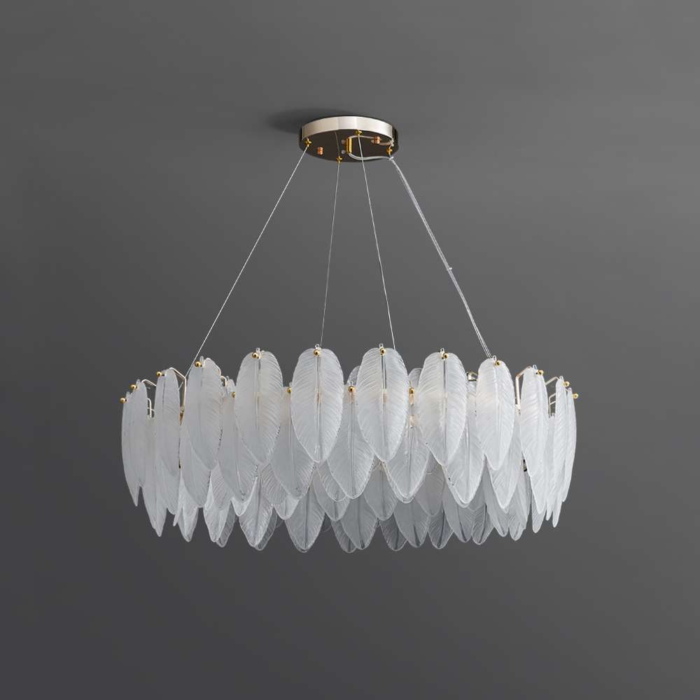 glass shade chandelier