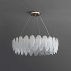 glass shade chandelier
