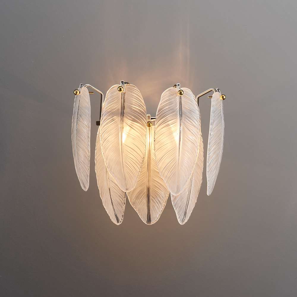 white glass wall sconces