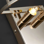 feather white glass wall sconce