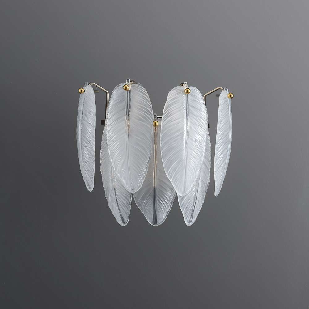 white glass wall sconce