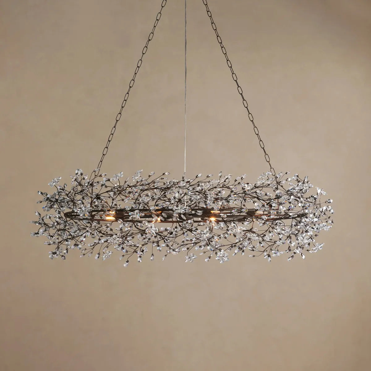 fiore oval chandelier