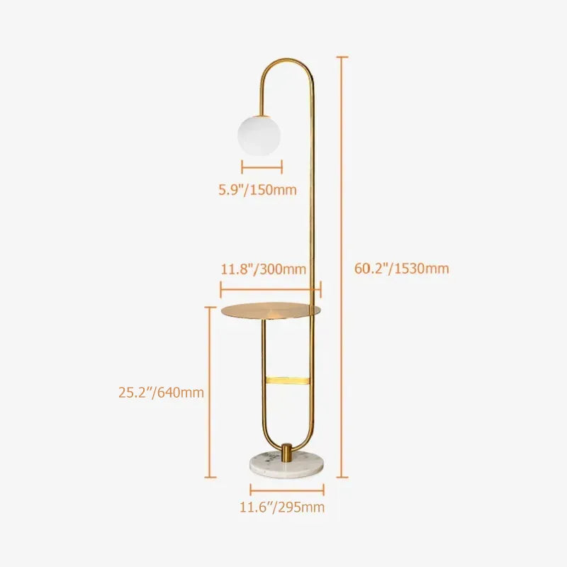 gold floor lamp