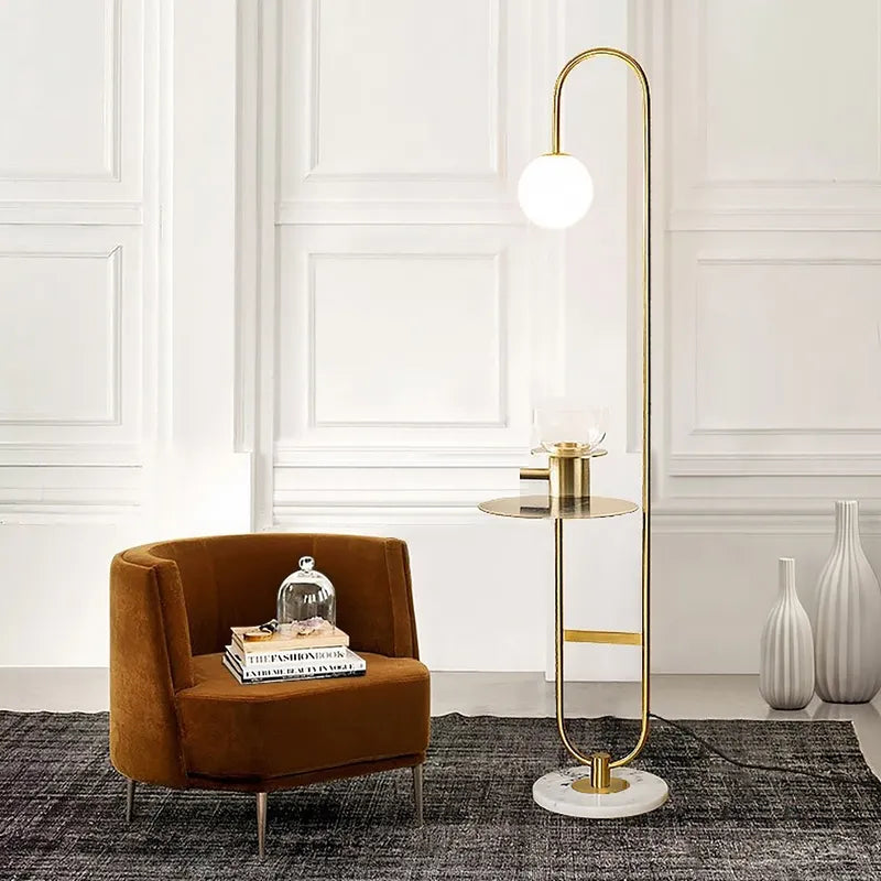 arc gold marble floor lamp