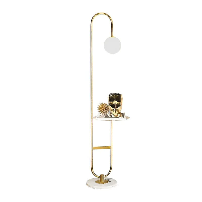 arc gold floor lamp