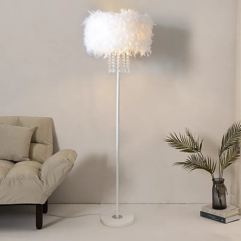feather shade light fixture