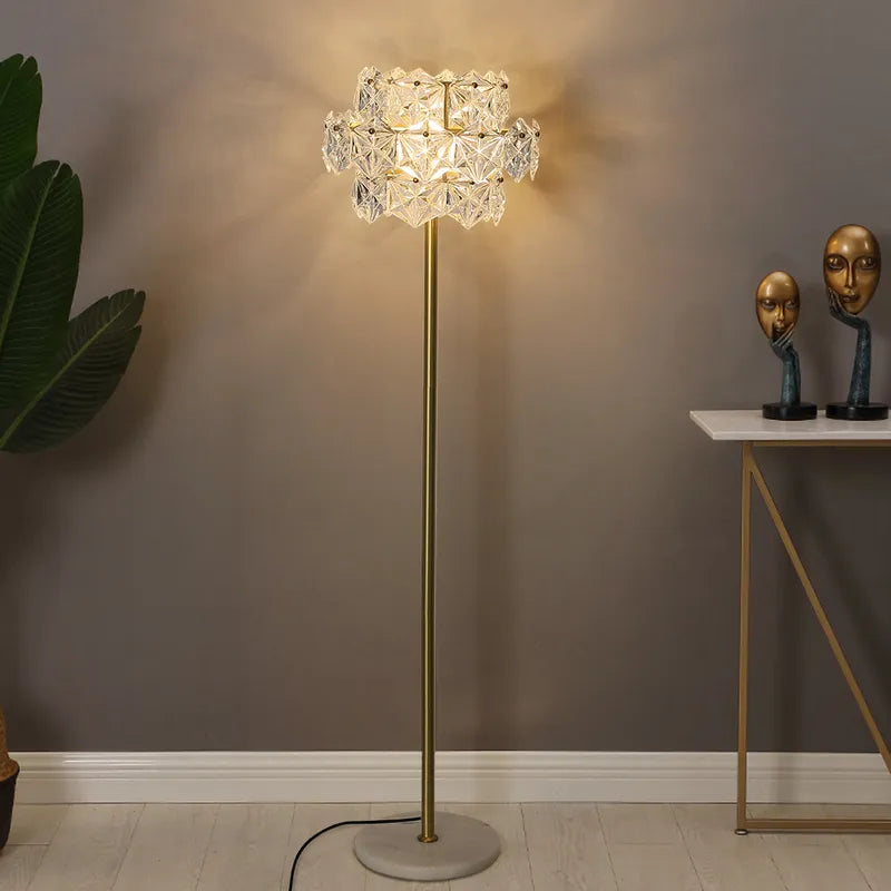 gold brass floor lamp