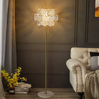 gold plug-in floor lamp