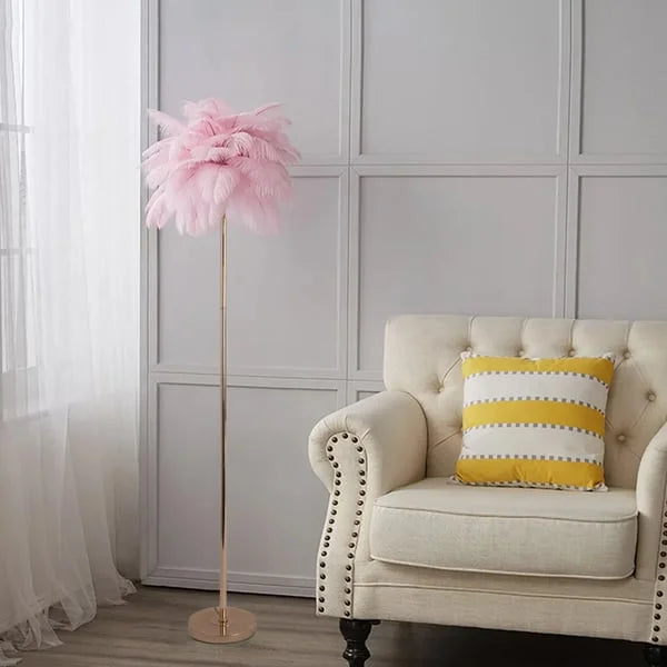 feather floor lamp