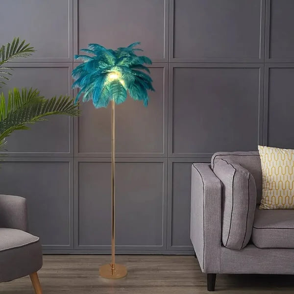 rose gold metal floor lamp