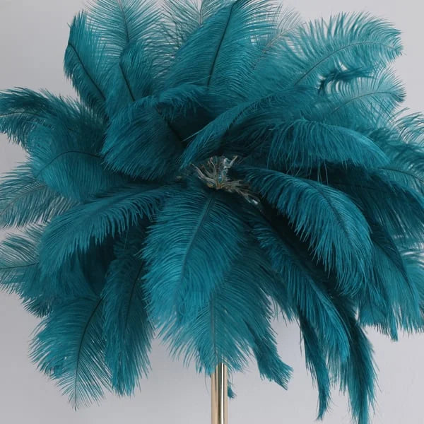 feather metal art deco floor lamp