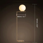 minimalist opal glass floor lamp