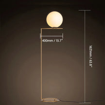 minimalist opal glass floor lamp