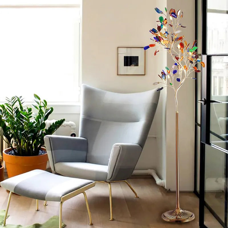 art deco color floor lamp