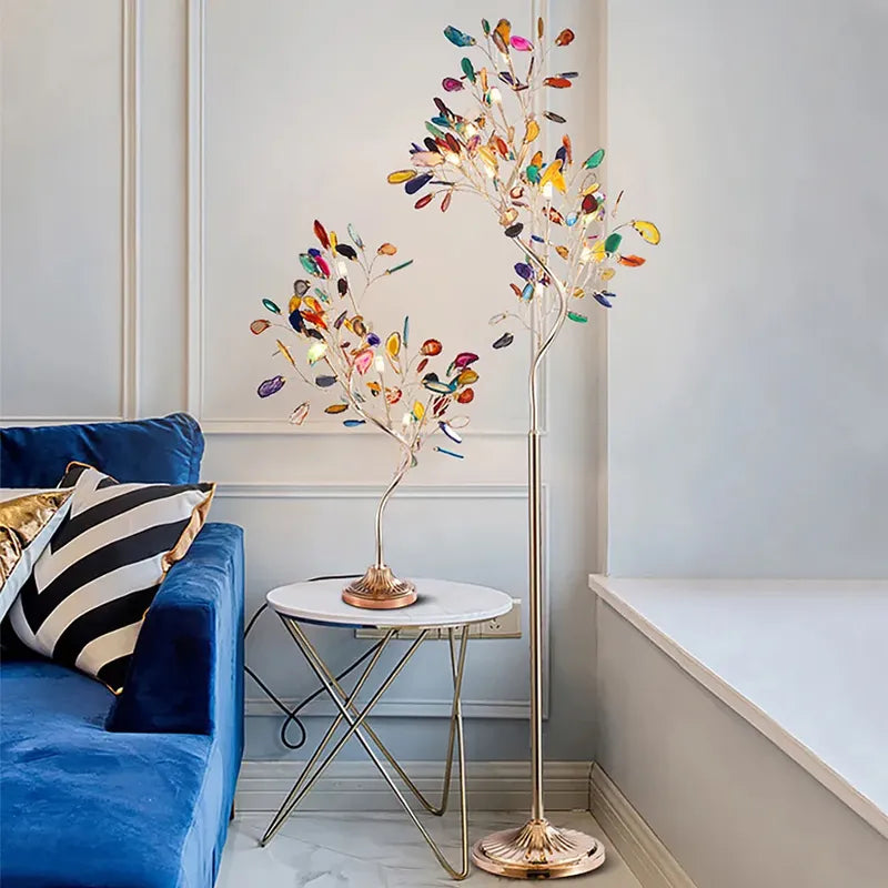 art deco color floor lamp