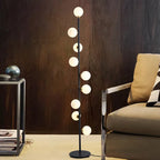 opal glass 9-light floor lamp
