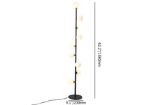 glass 9-light floor lamp