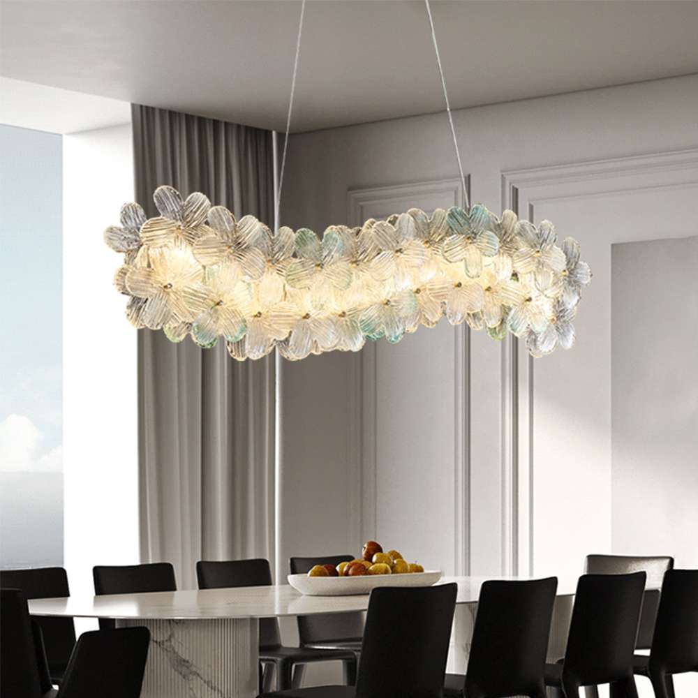 modern flower island chandelier