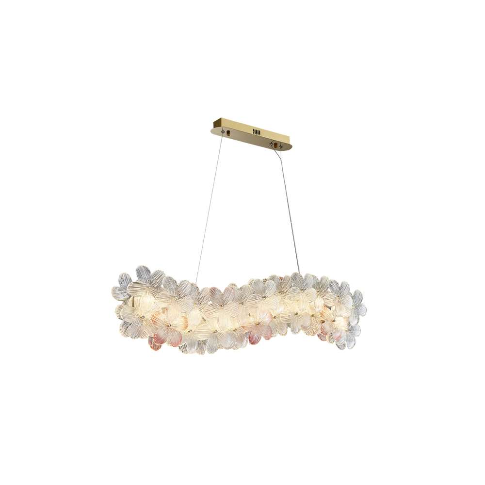 flower-inspired island light