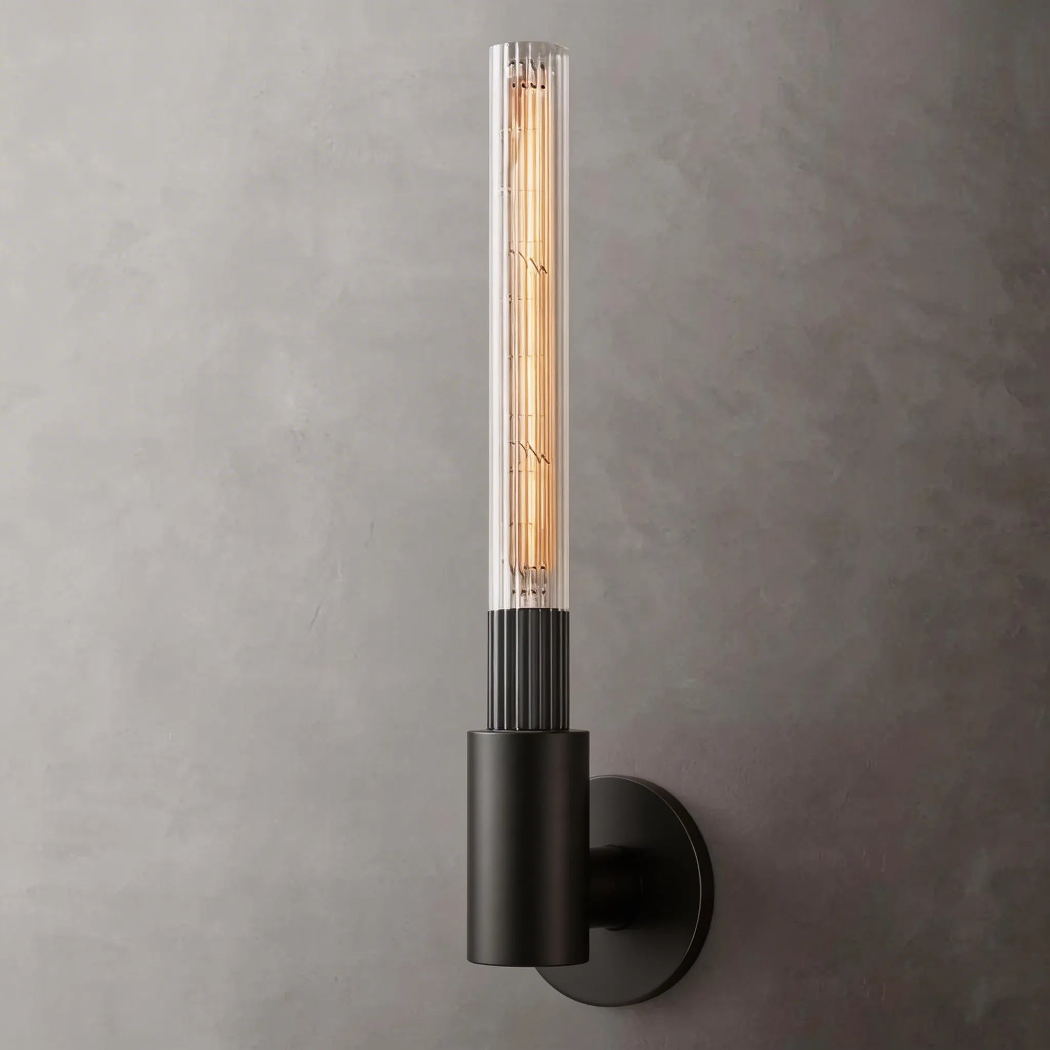 Fluted Glass Wall Light - View 2