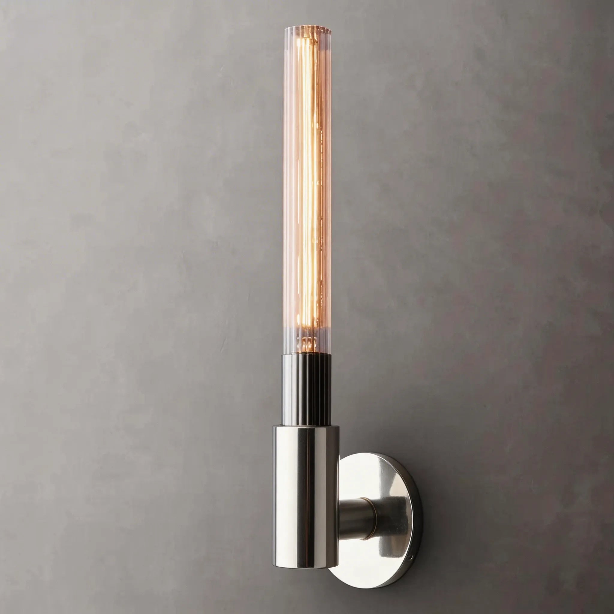 Fluted Glass Wall Light - View 3