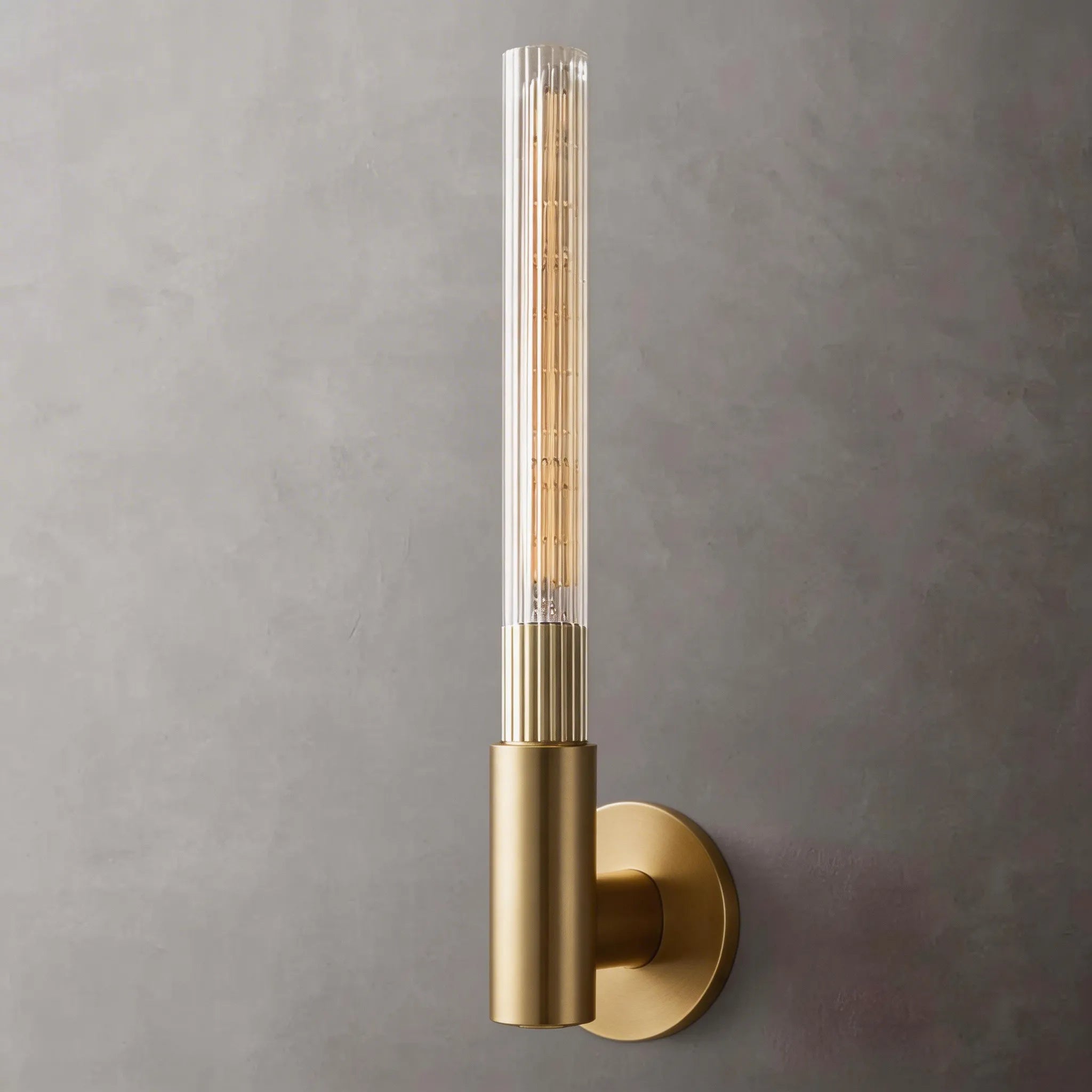 Fluted Glass Wall Light