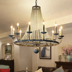 metal candle shaped chandelier