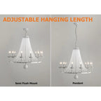 crystal candle shaped chandelier