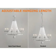 crystal candle shaped chandelier