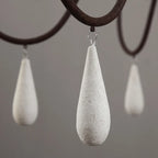 candle wood bead chandelier