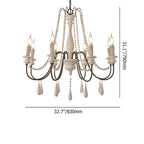 french rustic bead chandelier