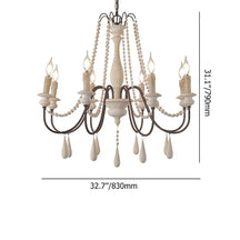 french rustic bead chandelier