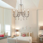wood bead chandelier