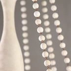 wood bead chandelier
