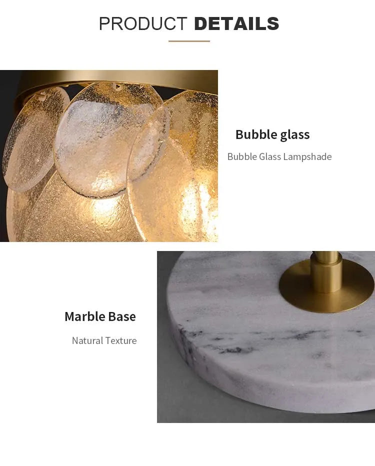 luxury frosted glass floor lamp