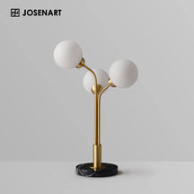 modern frosted tri-orb table lamp