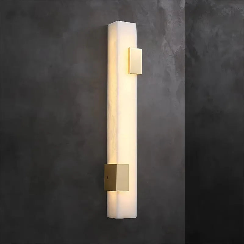 Furore Alabaster Wall Lamp | Soft Illuminated Accent for Contemporary Homes