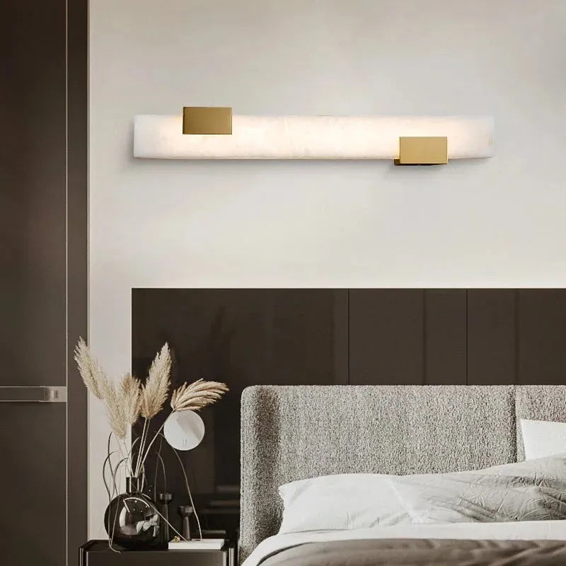 Furore Alabaster Wall Lamp | Soft Illuminated Accent for Contemporary Homes - View 4