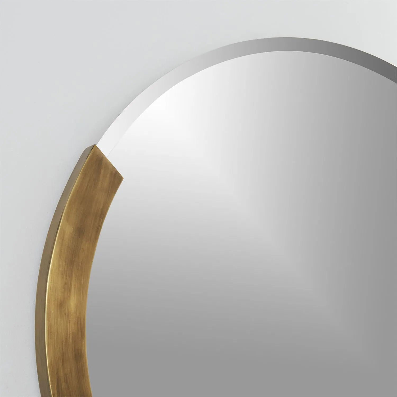 round brass mirror
