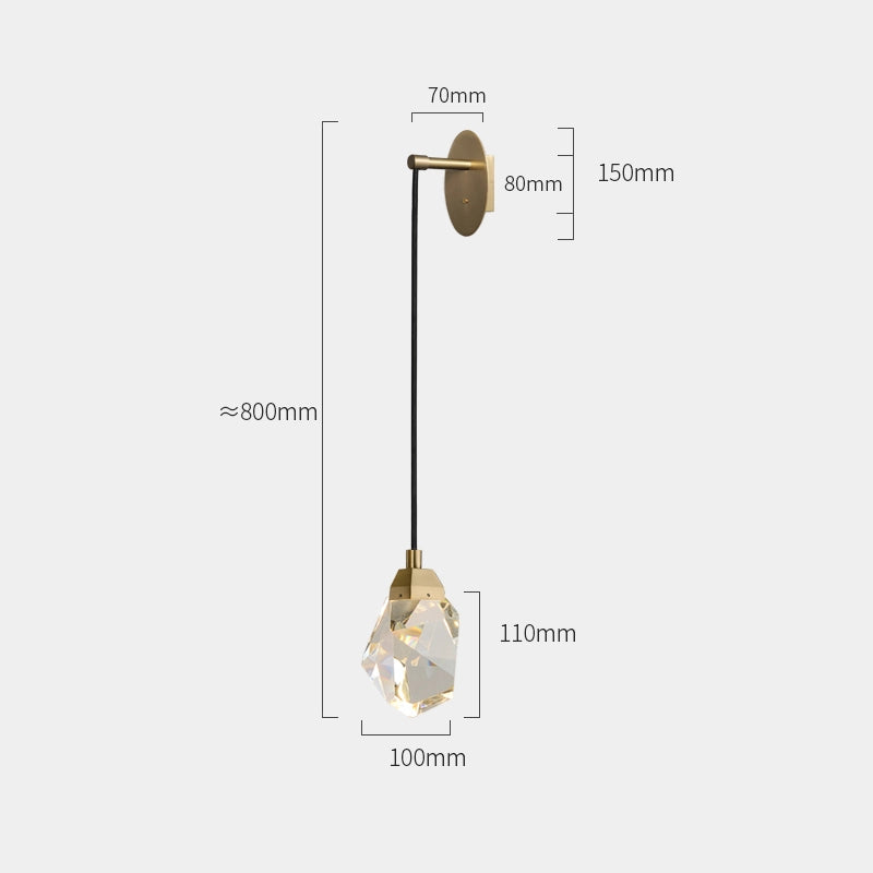 modern crystal wall lighting
