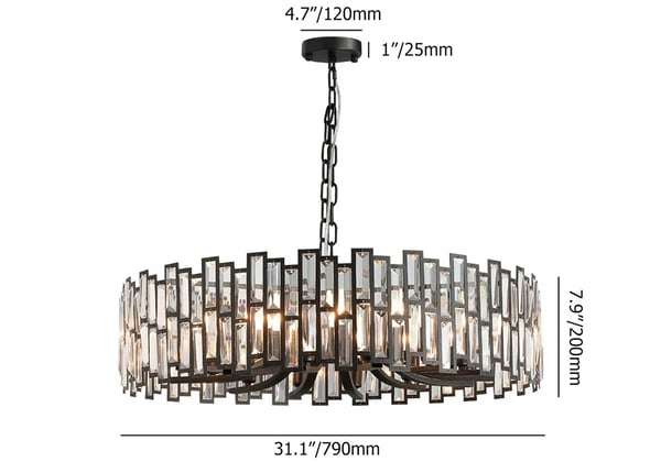 geometric pendant chandelier