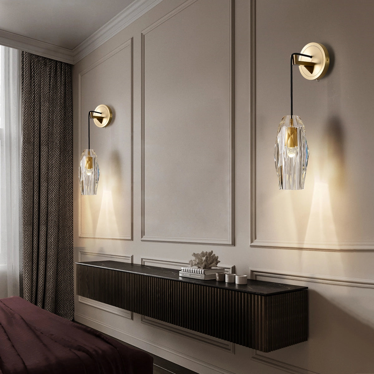 brass base modern sconces