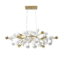 white and gold chandelier
