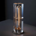 rectangular table lamp with round base