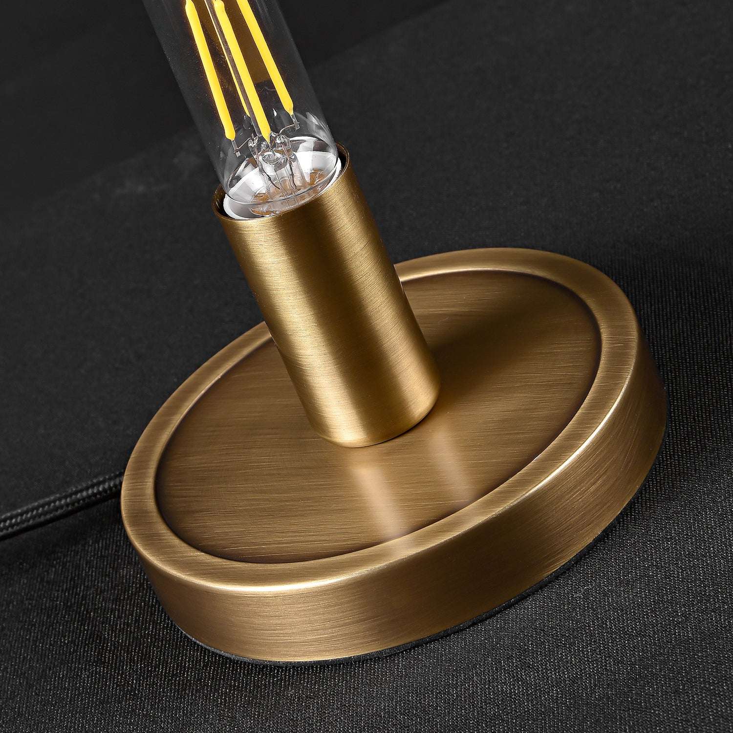 rectangular table lamp with round base
